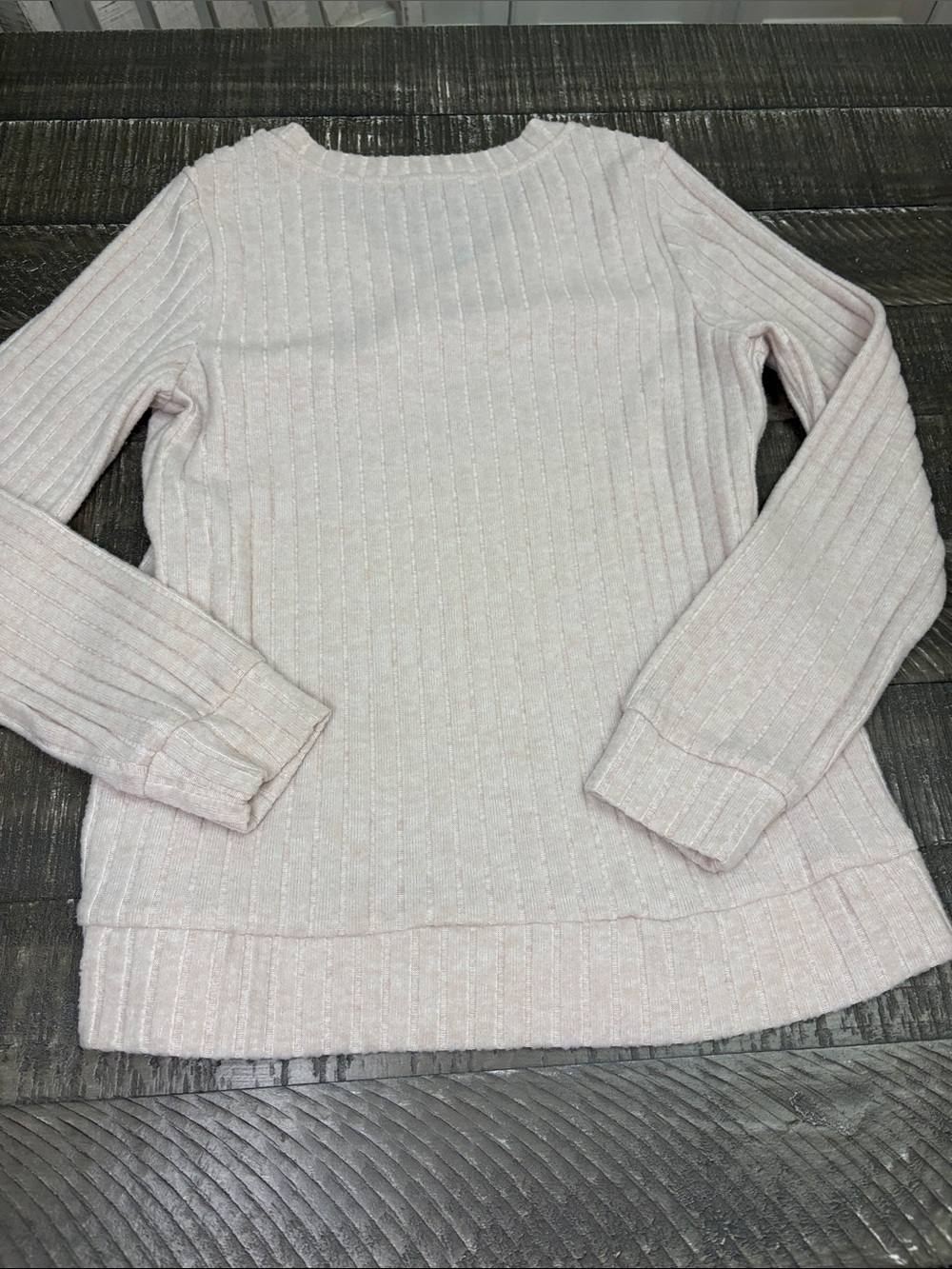 Soft Ribbed V-Neck Sweater - Light Pink - Picture 3 of 5